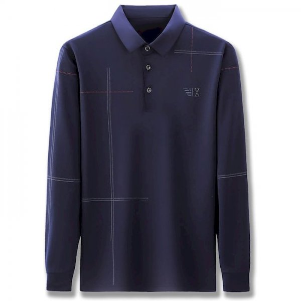 Men's Golf Shirt Other Prints Graphic Prints Long Sleeve Home Tops Fashion Classic Blue Black Navy Blue