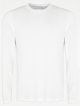 White Crew Neck Long Sleeve Jersey Top