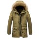 men's winter removable hooded frost-fighter sherpa lined midi packable parka jackets (xx-large, khaki)