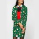 ugly christmas dress suit for women - green trees - includes skirt &amp; jacket - us12 - l