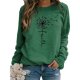 Women's Hoodie Sweatshirt Plants Graphic Print Daily Weekend Basic Casual Hoodies Sweatshirts  Oversized Blue Yellow Green